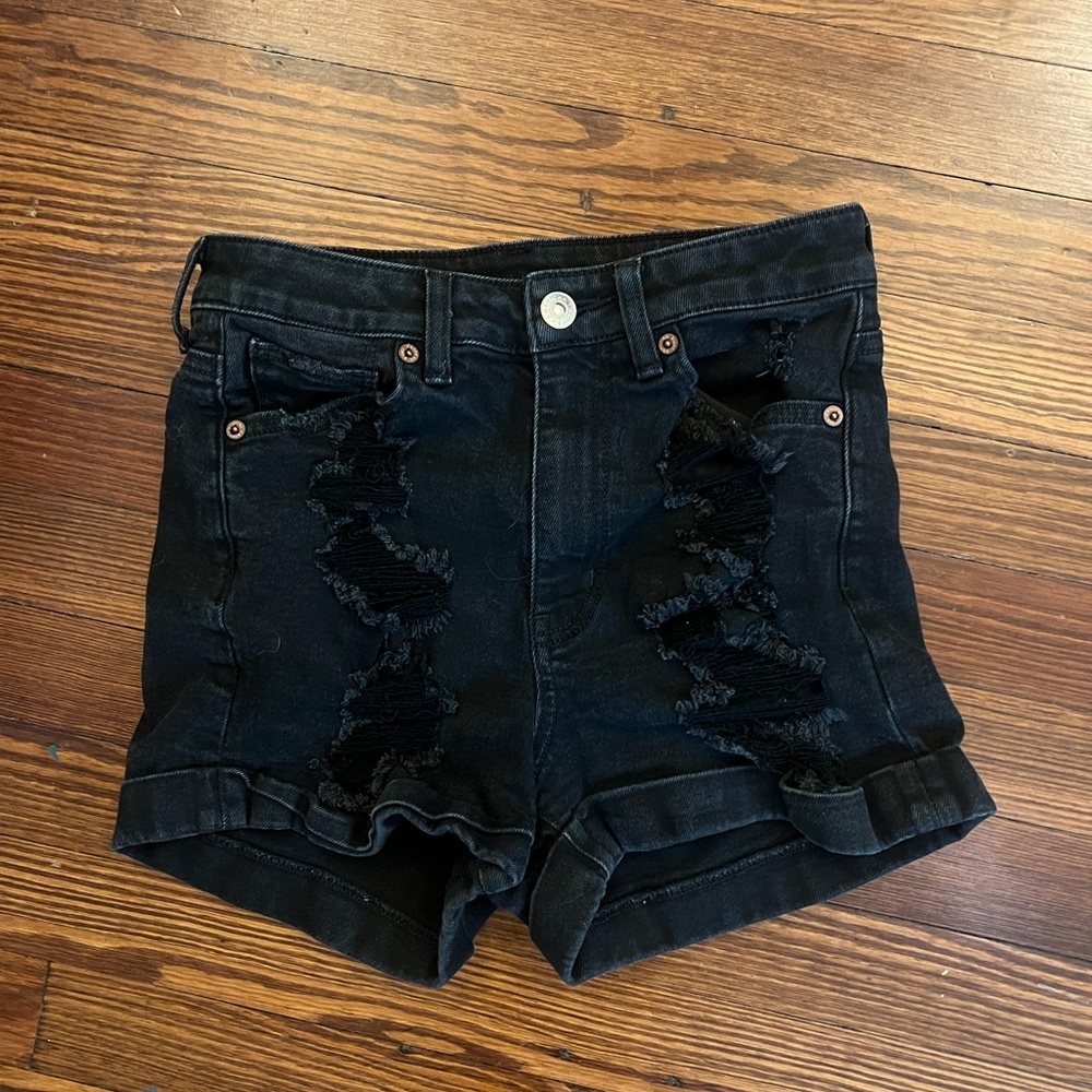 American Eagle Black Jean Shorts